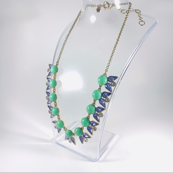 J Crew Statement Necklace Green Blue - BR - Picture 9 of 9